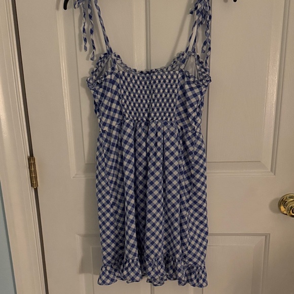 💙🤍Aerie Blue and White Gingham Ruffle Corset Sun Dress 🤍💙 - Picture 5 of 6